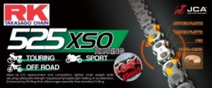 Chaine RK 525 RX'Ring super renforc. ROUGE 120 maillons