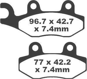 Jeu de plaquettes de frein racing métalliques PREMIER