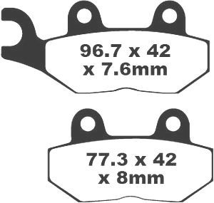 Jeu de plaquettes de frein racing métalliques PREMIER_1