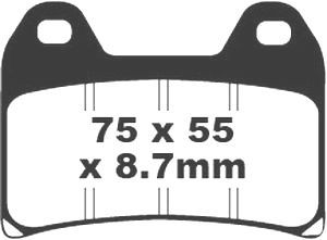 Jeu de plaquettes de frein racing métalliques PREMIER_1