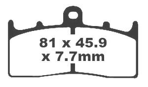 Jeu de plaquettes de frein racing métalliques PREMIER_1