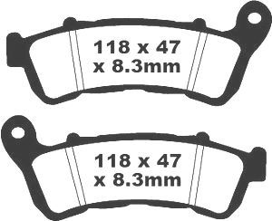 Jeu de plaquettes de frein racing métalliques PREMIER_1