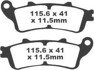 Jeu de plaquettes de frein racing métalliques PREMIER_1