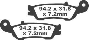 Jeu de plaquettes de frein racing métalliques PREMIER_1