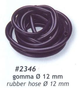 benzine slang rubber zwart diam. 12mm, lengte 5meters