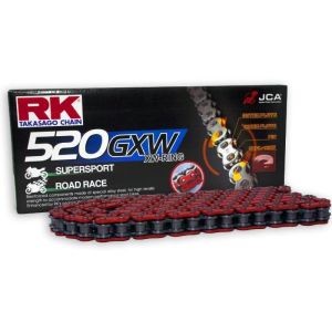 Chaine RK 520 XW'Ring hyper renforcée ROUGE 104 M