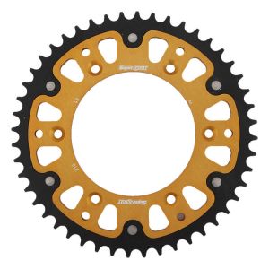 Couronne aluminium 50 dents bicomposant gold